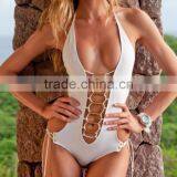 M889 Runwaylover 2016 ladies sexy white one piece bikini swimwear