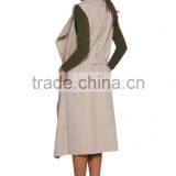 Oversized Waterfall Collar Loose Fit Coat Fashion Women Trench Coat thumbnail-5