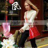 R1849H Women's Chinese Style Element Handbag Flower Pattern PU Leather Purse Handbags thumbnail-6