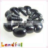 10mm Handmade Toy Craft Doll Black Safety Plastic Oval Nose thumbnail-1