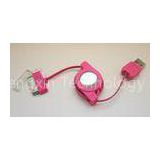 Iphone 4 / 4S IPod Retractable USB Cable High Speed Data Transfer Cables