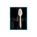 30mm Disposable Plastic Cutlery / White Spoons For Porridge PP