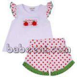 Apple hand smocked short set for girl