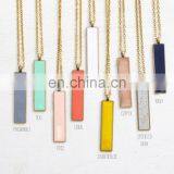 Single Initial Clay Necklace Personalized Necklace Minimal Geometric Necklace Bridesmaids Gift thumbnail-1