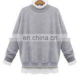 New Ladies Casual Sport Tops Plain Hoody Girls Lace Sweatshirt Jacket Plus Size thumbnail-3