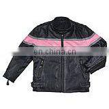 Pink Black Leather Jacket Kids Size Classic Style