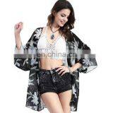 Sexy 3/4 Sleeve Floral Open Frant Summer Coats thumbnail-2
