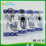 Winho Elegant Chinese element blue and white porcelain keychain