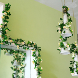 Decorated fake flower vine for interior decoration