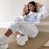 Women's Letter Printing Long Sleeve Hooded OEM Wholesale Autumn Explosion Style Slim Short Navel Sweatshirt Crop Hoodies thumbnail-5