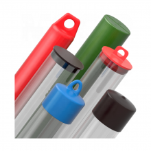 Черные круглые пластиковые пробки из полимера для экструдированных тонких прозрачных пластиковых акриловых труб PRP thumbnail-2