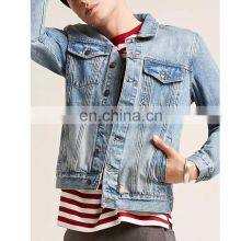 Wholesale China Suppliers New Design European Style Bomber Custom Denim Jacket For Men thumbnail-1