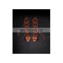 Women Shoes New Design Attractive Color Lace up High Heel Women's Sandals thumbnail-4