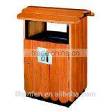 Plastic Wooden Stylish Hot Sale Outdoor Garbage Bin thumbnail-5