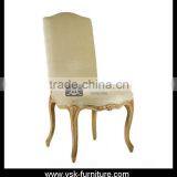 DC-106 French Style Wooden Furniture Fabric Dining Chair thumbnail-1