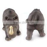 Hot Sell Cool Dinosaur Toys Vinyl 17'' Black Rhinoceros Toy For Children X012 thumbnail-2