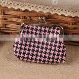 Bulk Wholesale Houndstooth Mini Leather Coin Purse thumbnail-5