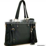 Hot Sale Lady Popular Fashion Leather Bag With Macrame