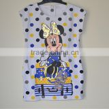cartoon mickey vest for baby girls in summer baby girl no-sleeved T-shirt