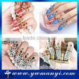 New Arrival Wholesale Fashion Crown Crystal Finger Nail Art Ring Jewelry Fake Nail Art L0039                        
                                                Quality Choice
