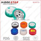 mini round container with high quality mints for promotion