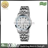 Silvery high quality date six hands stainless steel watch band