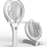 180 degree revolving Dual sides lighted hand mirror