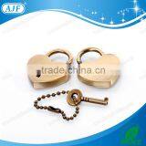 AJF Brass Lock Bronze Lock Antique Heart Padlock thumbnail-3