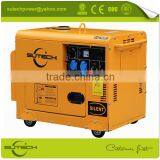 Low Noise Single Phase 5kw Portable 220V Generator With Soundproof and 4 Wheels thumbnail-4