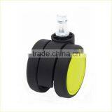 China Popular Colorful 2.2 Inches Durable Nylon Plastic Swivel Furniture Caster Wheels With Bearing thumbnail-2