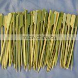 China Best Bamboo Flat Skewer With Green Husk for BBQ With 9cm, 10cm, 12cm, 15cm, 18cm Long Size, Food Safe Bamboo Stick Quality Choice thumbnail-1