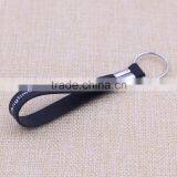 Custom black bracelet keychain/blank silicone keychain with printing logo promotion gifts