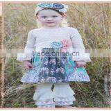 Stylish Polka Dot Short Floral Print 2pcs Toddler Girls Cotton Boutique Outfit thumbnail-6