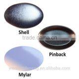 32*40mm/43*67mm Oval Tin Blank Button Pin thumbnail-1