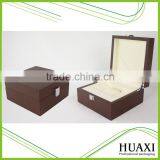 Custom Logo Brown Wooden Watch Box Wood for Men