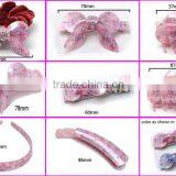 Jewelry Hair Accessory Set, Rhine Stone Luxury Flower Hair Clip Set for Women, Fancy Hair Barrettes Wholesale in China