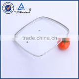 squre tempered glass lids with knob handles assembled color sleeve packing