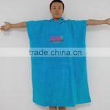 100% Cotton Terry Cloth Plain Color Super Absorbent Hooded Surf Poncho Beach Towel thumbnail-6