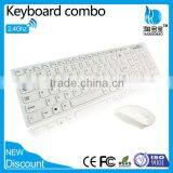 2.4g USB Wireless Keyboard Mouse Combo With White Color for Computer/laptop thumbnail-3