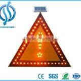 New Design UV Ink Reinforce Road Solar Powered Triangle Frame Traffic Sign With Low Price