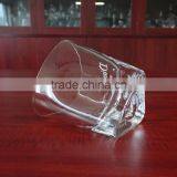 9oz Unique Handblown Triangle Shaped Glass Whisky Cup thumbnail-4
