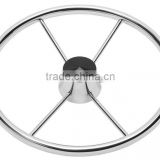 Stainless Steel Boat Steering Wheel 6 Spoke 13-1/2" or 15-1/2"dia or 15-1/2" dia