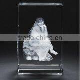 Optic Crystal Glass Laser Beautiful Girl (R-1455) thumbnail-1