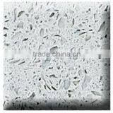 Artificial Engineered Stone Crystal White Sparkle Mirror Fleck Quartz Stone Slab, Artificial Quartz Stone Slab thumbnail-3