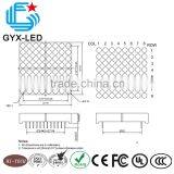 1.5 Inch 38mm Size 4.75mm Pitch 8X8 Black Face White Dot Matrik Amber Emitting Color P 4.75 Dot Matrix Display thumbnail-2