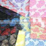 Polyester Flower Jacquard Fabrics 3D Reality Flower Jacquard Fabrics for Girls' Dresses