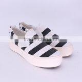 Striped Printed Upper Rubber Sole Platform Slip on Women Sneakers Cheap Casual Canvas Shoes 2016, Shoes Women Ladies thumbnail-4