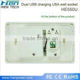 America Type USB Wall Socket 1 Gang 2 USB Ports thumbnail-5