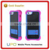 [UPO] High Quality Rubber Combo Armor Mobile Phone Cover Case for IPhone 5 With Kickstand thumbnail-6