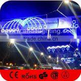 LED Holiday Skylines Decorative Christmas Commercial Cross Street Lights With Fancy Star thumbnail-2